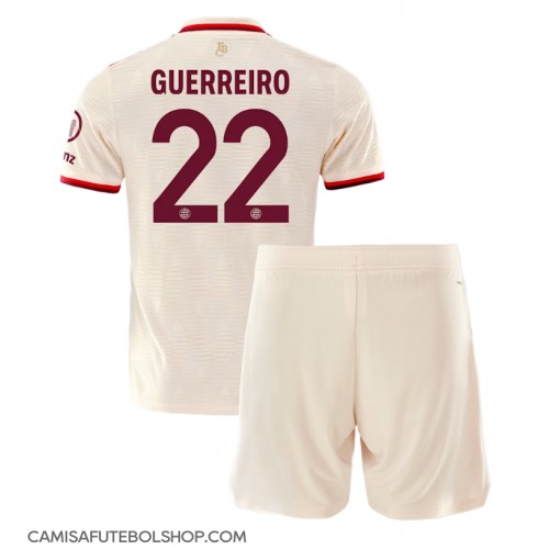 Camisa de time de futebol Bayern Munich Raphael Guerreiro #22 Replicas 3º Equipamento Infantil 2024-25 Manga Curta (+ Calças curtas)